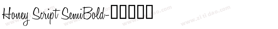 Honey Script SemiBold字体转换